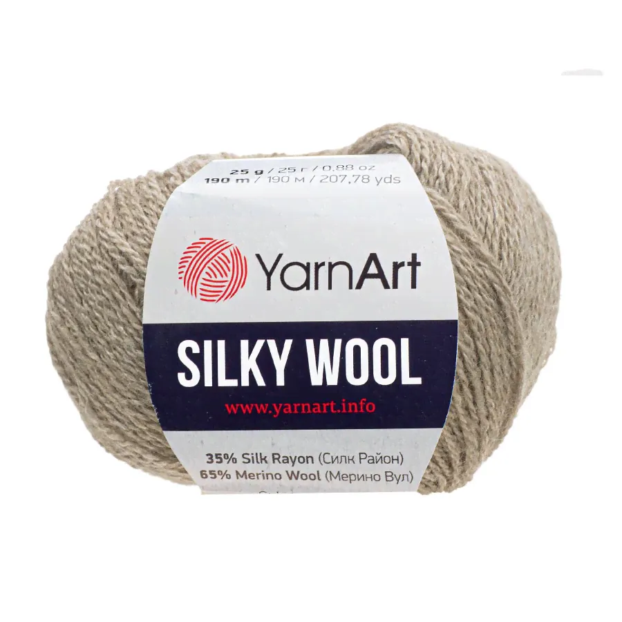 Пряжа YarnArt "SILKY WOOL" (25 г) 342 (т.бежевый)