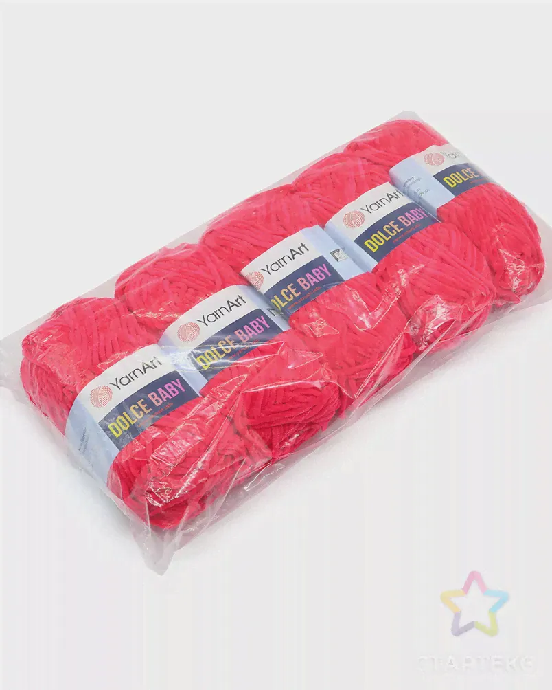 Пряжа YarnArt 'Dolce Baby' 50гр 85м (100% микрополиэстер) (759 ярко-розовый) ярко-розовый-2