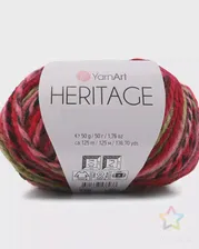 Пряжа YarnArt 'Heritage' 50гр 125м (25% шерсть, 75% акрил) (336 принт) принт