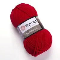 Пряжа YarnArt Merino bulky цвет 156 красный