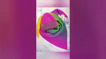 Комплект бактус и шапочка "Flowers"\#вязаниеспицами