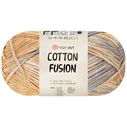 Пряжа YarnArt "COTTON FUSION" (100 г) 3656 (песочный/серый)