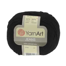 Пряжа Джинс (YarnArt Jeans), 50 г / 160 м, 53 черный