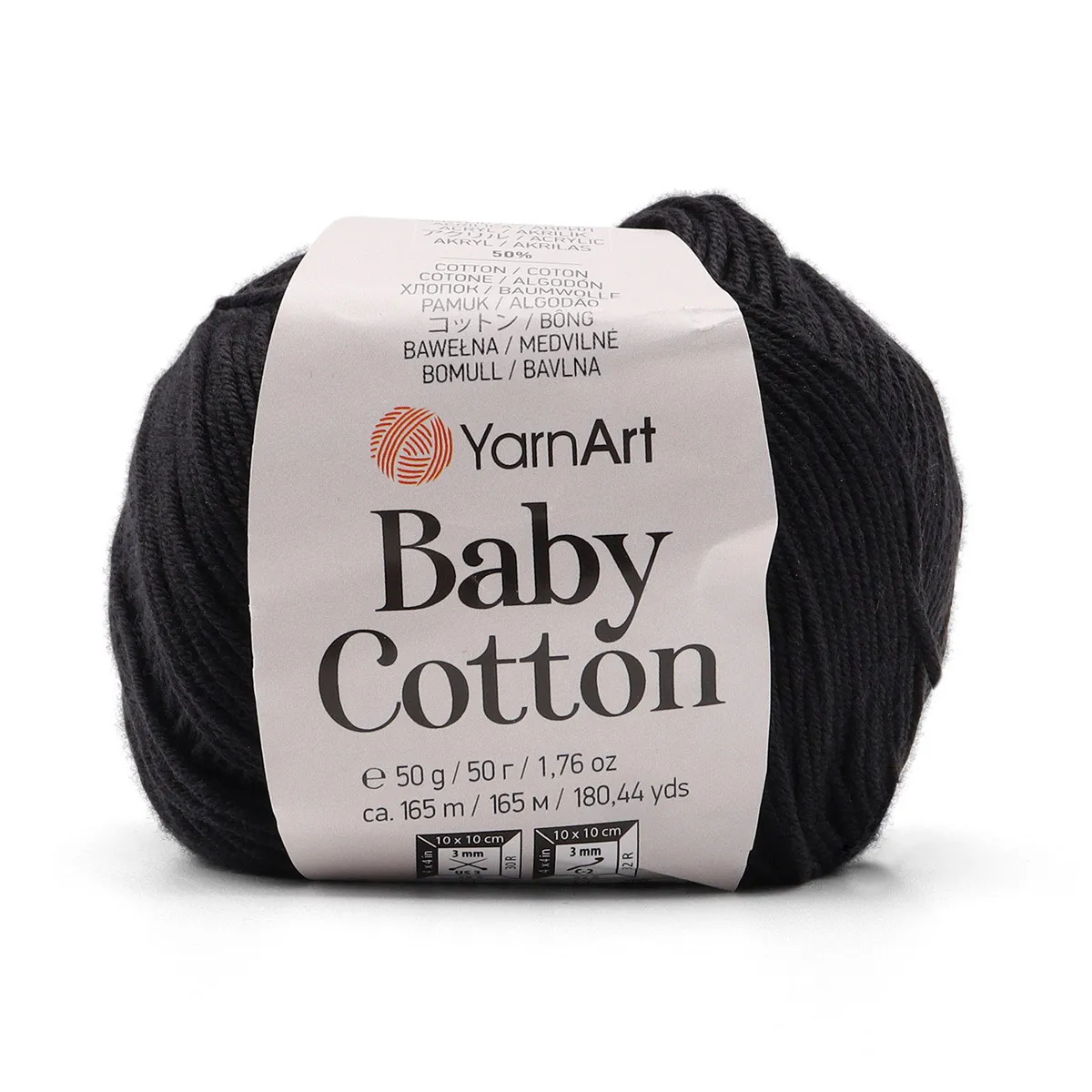 Пряжа YarnArt 'Baby Cotton' 50гр 165м (50% хлопок, 50% акрил)-0