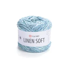 Пряжа YarnArt Linen Soft (7408) голубая лагуна