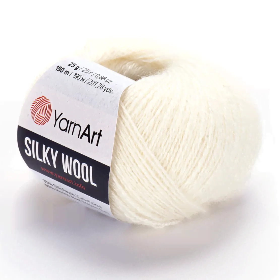 Пряжа Silky wool 330 Кремовый Yarnart-0