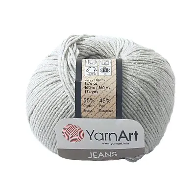 Пряжа Джинс (YarnArt Jeans), 50 г / 160 м, 49 светло-серый-0