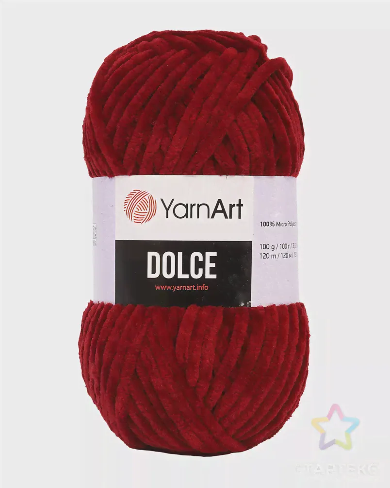 Пряжа YarnArt 'Dolce' 100гр 120м (100% микрополиэстер) (752 бордовый) бордового цвета
