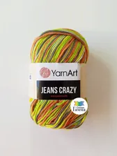 Хлопок-джинс КРЕЙЗИ (JEANS CRAZY) пряжа YarnArt 55%хлопок 45%акрил10x50г/160м