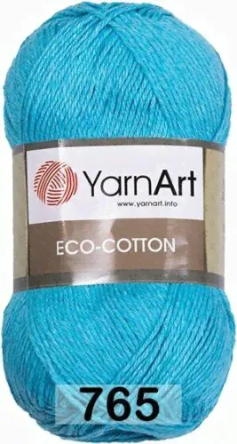 Пряжа YarnArt eco cotton (765 бирюзовый)-0