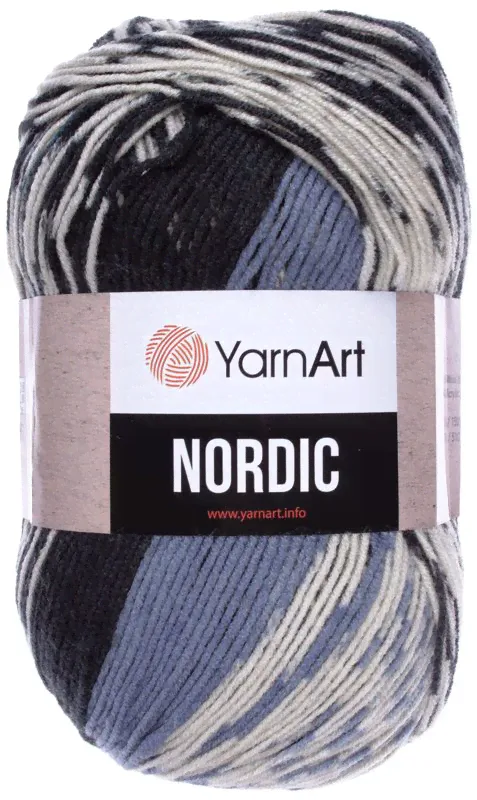 Нордик (Nordic) пряжа YarnArt 20%шерсть 80%акрил 3x150г/510м