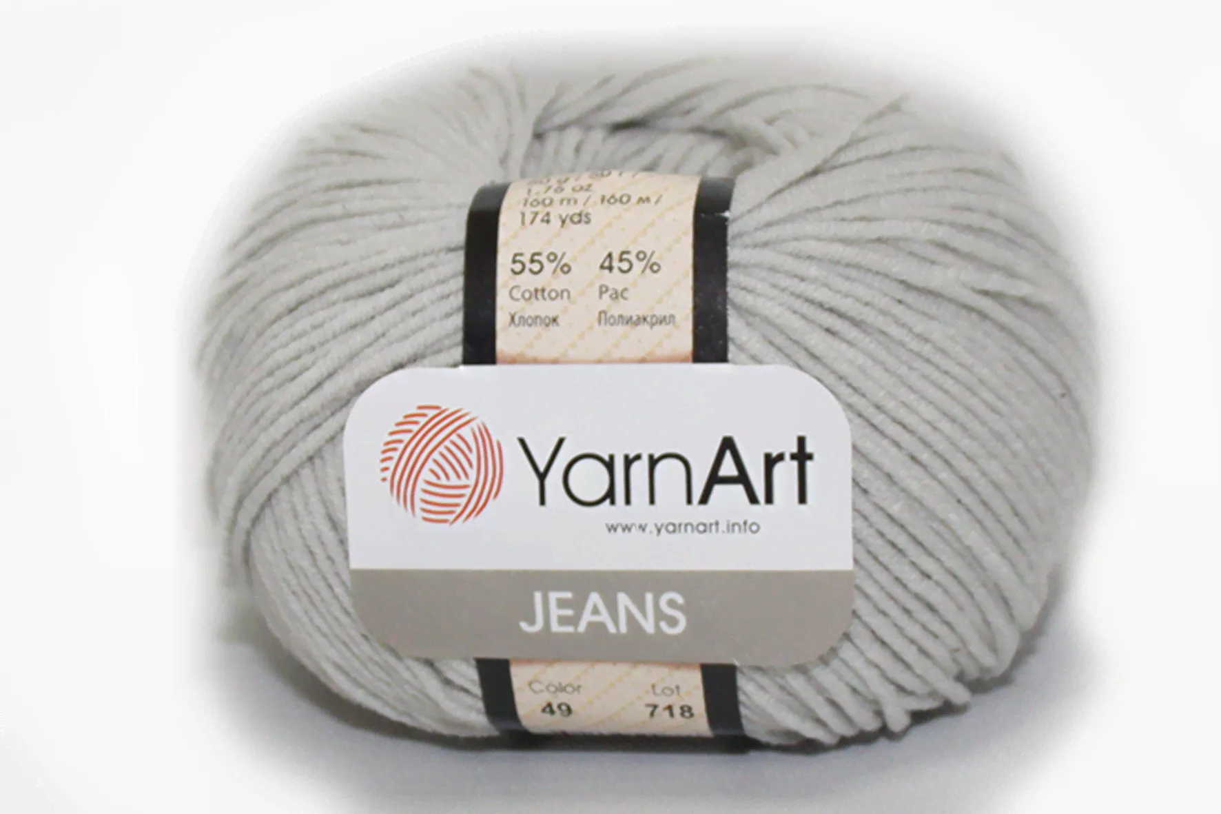 YARNART JEANS (Джинс) 49 Светло-серый