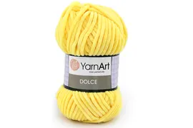 Пряжа/нитки YarnArt Dolce - цвет 761 желтый