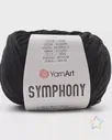 Пряжа YarnArt 'Symphony' 50гр 125м (80% хлопок, 20% вискоза) (2126 черный) черного цвета