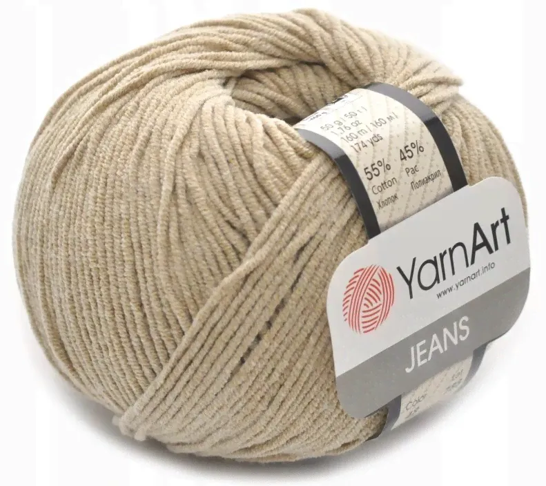 Пряжа YarnArt Jeans 48 (бежевый)-0