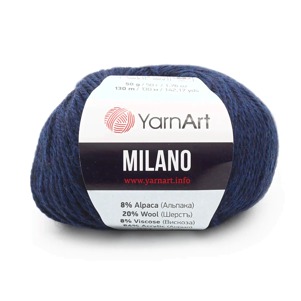 Пряжа YarnArt 'Milano' 50гр 130м (8% альпака, 20% шерсть, 8% вискоза, 64% акрил)-0