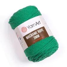 Пряжа YarnArt Macrame Rope 3mm цвет 759 изумруд