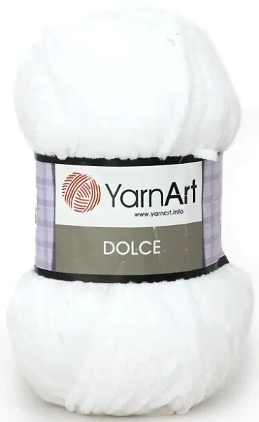 Плюшевая пряжа YarnArt Dolce, 100% микрополиэстер, 100гр/120м-0