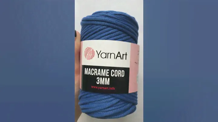 Подробный обзор пряжи YarnArt Macrame Cord 3mm (60% хлопок / 40% вискоза и полиэстер) №772 Электрик