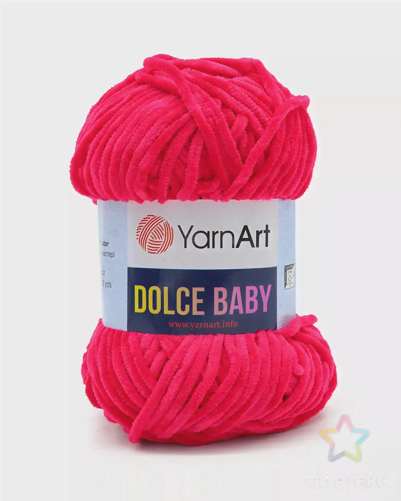 Пряжа YarnArt 'Dolce Baby' 50гр 85м (100% микрополиэстер) (759 ярко-розовый) ярко-розовый-0