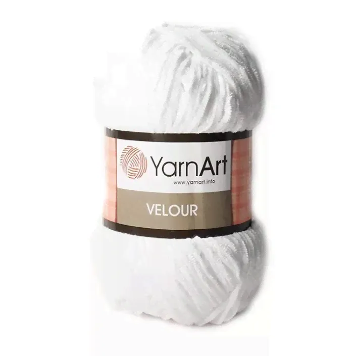 Пряжа YarnArt Velour 840 (белый)