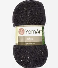 Пряжа YarnArt Tweed, 228 чёрный, 100 г.