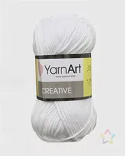 Пряжа YarnArt 'Creative' 50гр 85м (100% хлопок) (220 белый) белого цвета