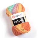 Пряжа YarnArt Jeans Crazy (8202) зел.бирюза принт