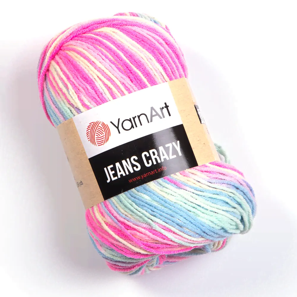 Пряжа YarnArt Jeans Crazy (7205) розовый принт