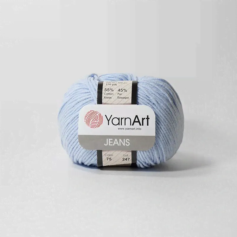 Пряжа YarnArt Jeans 75 (бледно-голубой)