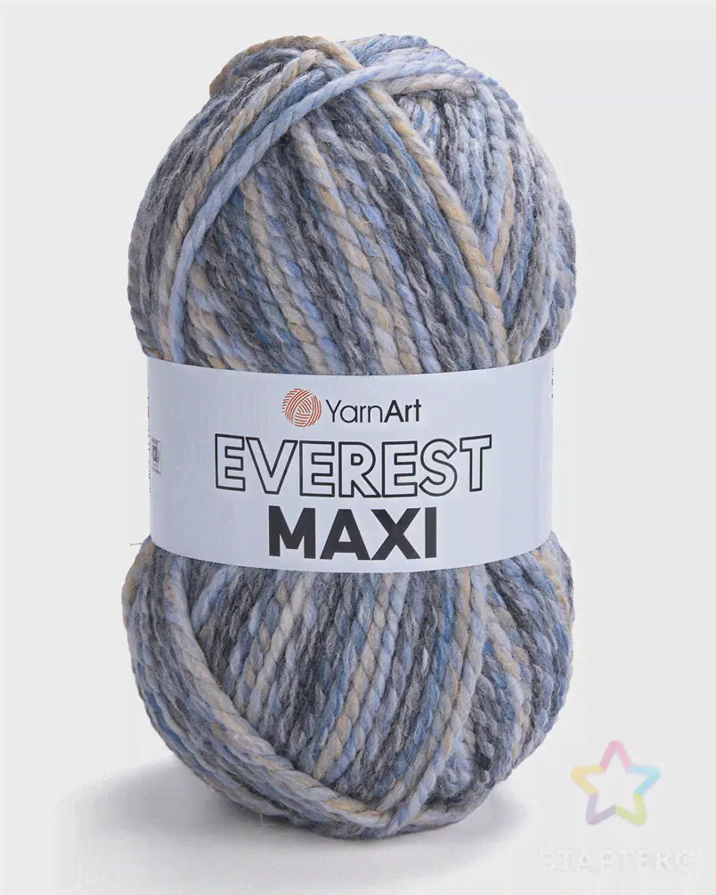 Пряжа YarnArt 'Everest Maxi' 200гр 134м (30% шерсть, 70% акрил) (8023 меланж) меланж-1