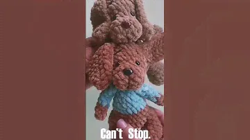 I can't stop making these little sew crochet dog toys. Fast diy little project  #crochet #crochettoy