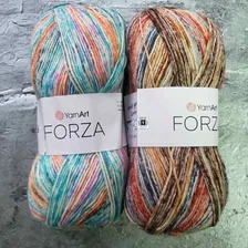 Пряжа носочная Forza YarnArt ( Форза ), цвет 2602-2610, 100 гр/420м, 75% шерсть, 25% полиамид, 2 мотка.