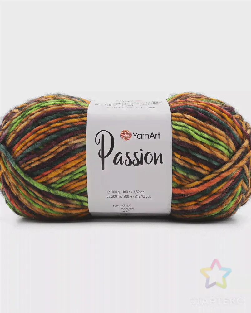 Пряжа YarnArt 'Passion' 100гр 200м (20% шерсть, 80% акрил) (1249 принт) принт-1