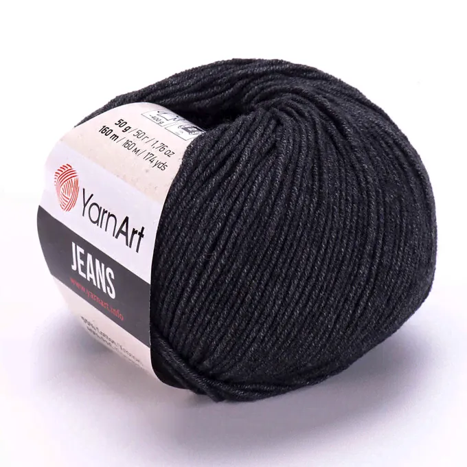 Пряжа для вязания YarnArt Jeans цвет №28 антрацит-0