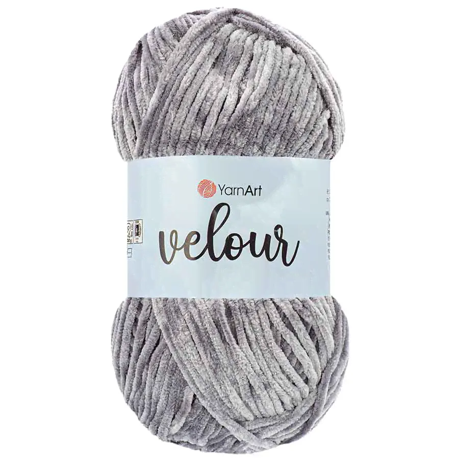 Пряжа YarnArt "VELOUR" (100 г) 858 (серый)