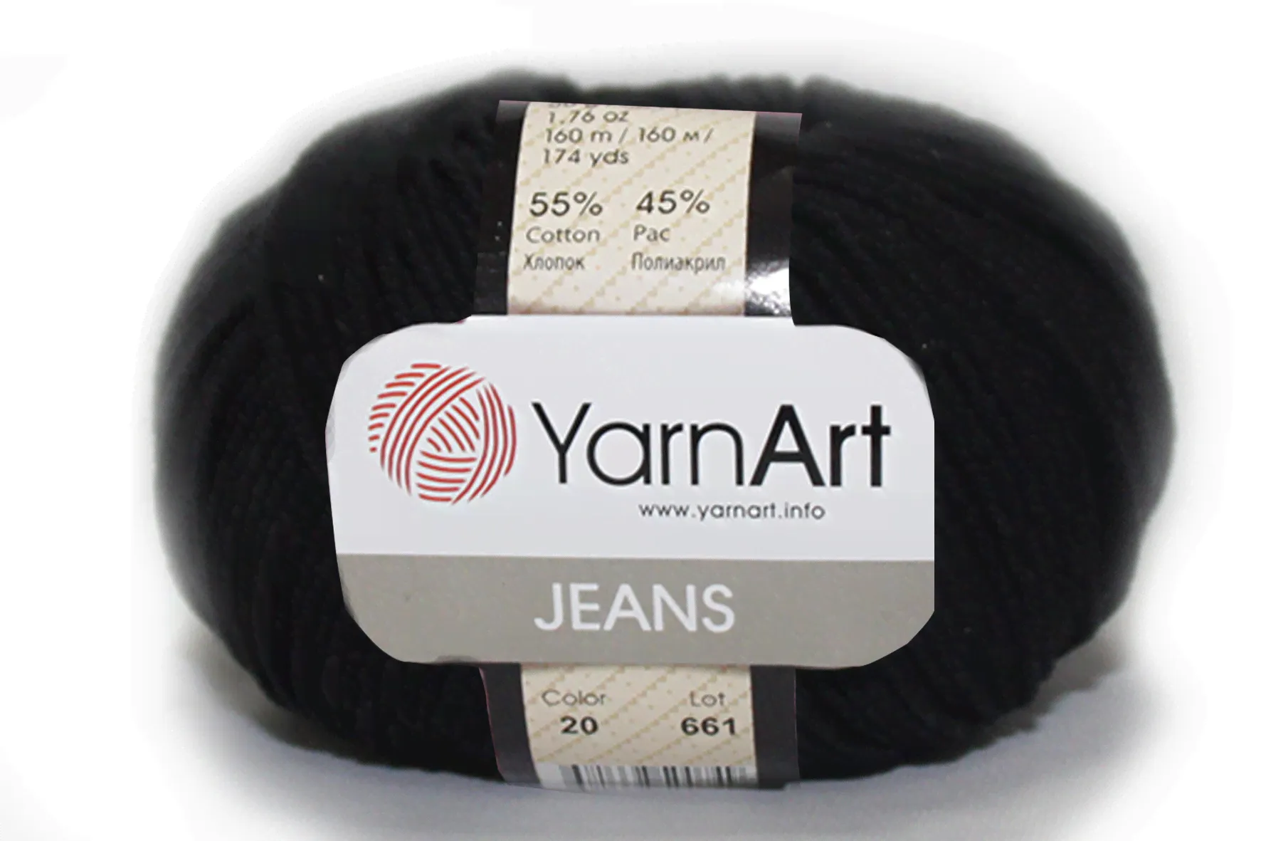 YARNART JEANS (Джинс) 53 Черный-0