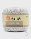 Пряжа YarnArt 'Violet Lurex' 50гр 282м (96% мерсеризованный хлопок, 4% металлик) (1000 белый/серебро) белый/серебро