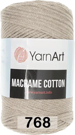 Пряжа YarnArt macrame cotton 768 кофейно-бежевый-0