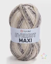 Пряжа YarnArt 'Everest Maxi' 200гр 134м (30% шерсть, 70% акрил) (8022 меланж) меланж