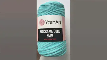 Подробный обзор пряжи YarnArt Macrame Cord 3mm(60%хлопок / 40%вискоза и полиэстер)№763Светлая бирюза