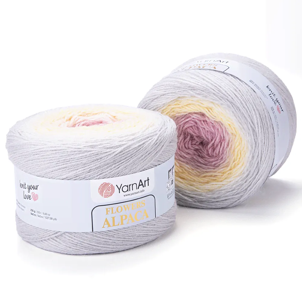 Пряжа Yarnart Flowers Alpaca (Фловерс Альпака), 1 моток, 250 гр, 940 м.-0