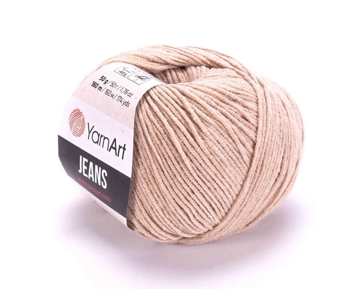 Пряжа YarnArt Jeans №87 (светло-коричневый)-0