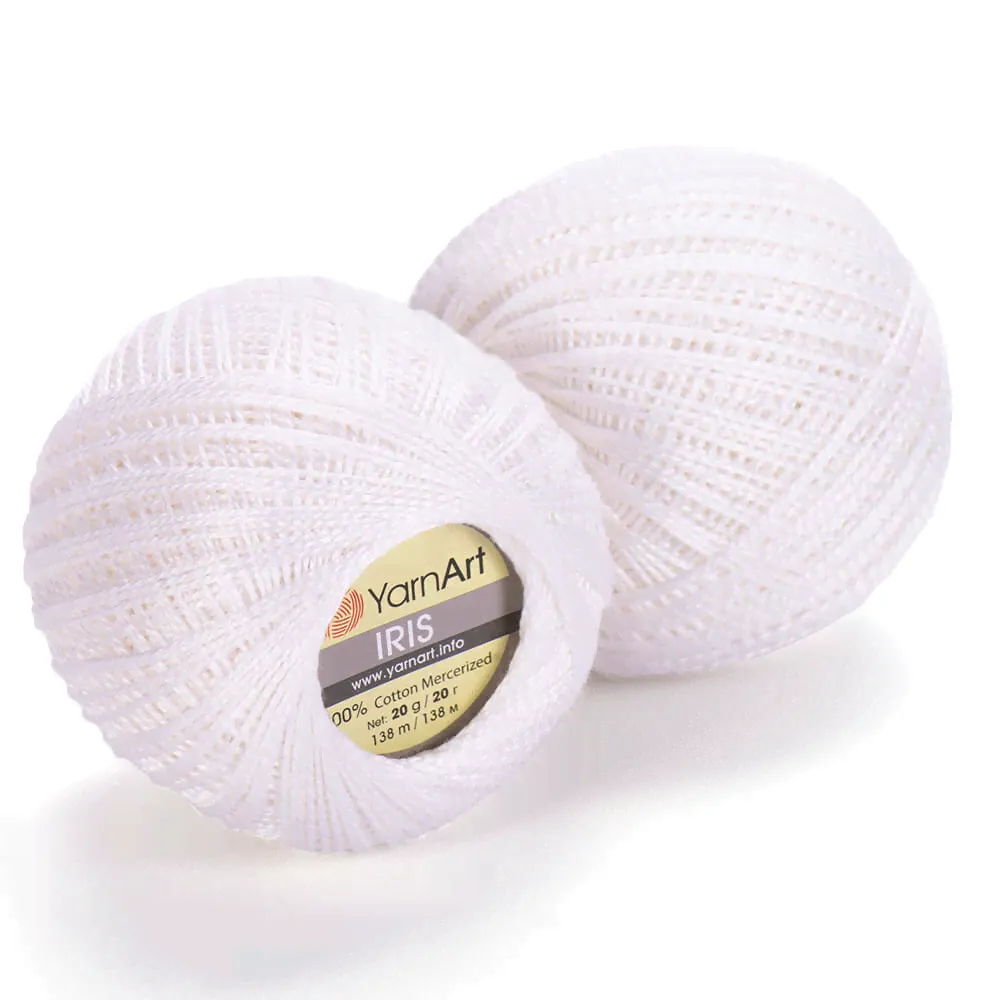 Пряжа YarnArt Iris, 100% мерсеризованный хлопок, 20гр/138м-0