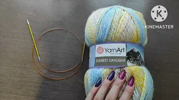#триостарты_ноябрь 1 старт "шарф" из YarnArt EVEREST DAYLIGHT