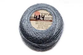 Пряжа Camellia YarnArt, цвет 0424 серый, 70% полиэстер/30% металлик, 20г, 190м, 1шт