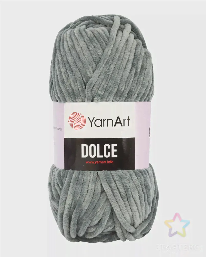 Пряжа YarnArt 'Dolce' 100гр 120м (100% микрополиэстер) (760 серый) серого цвета-1