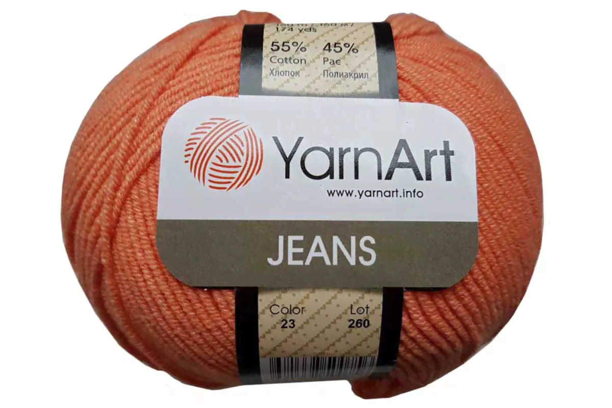 YarnArt Jeans 23 морковный-1