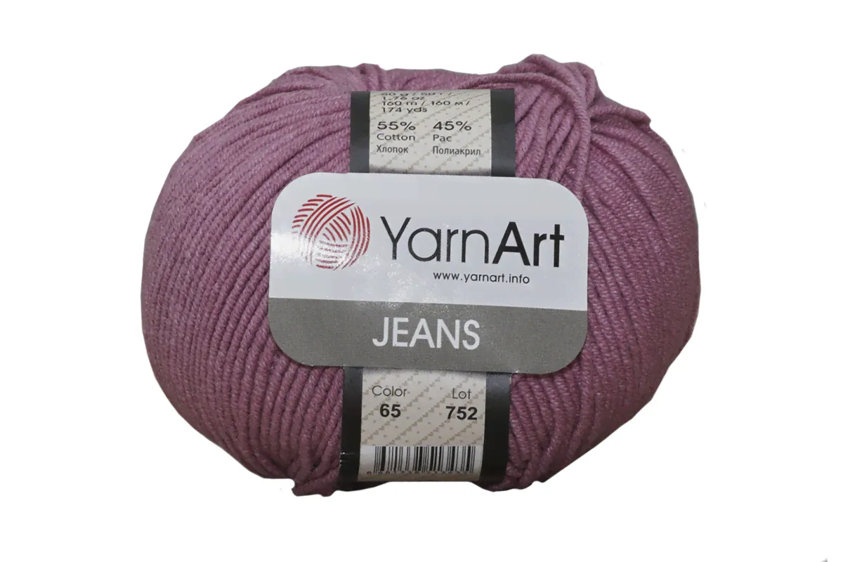 YarnArt Jeans 65 пыльная роза-0