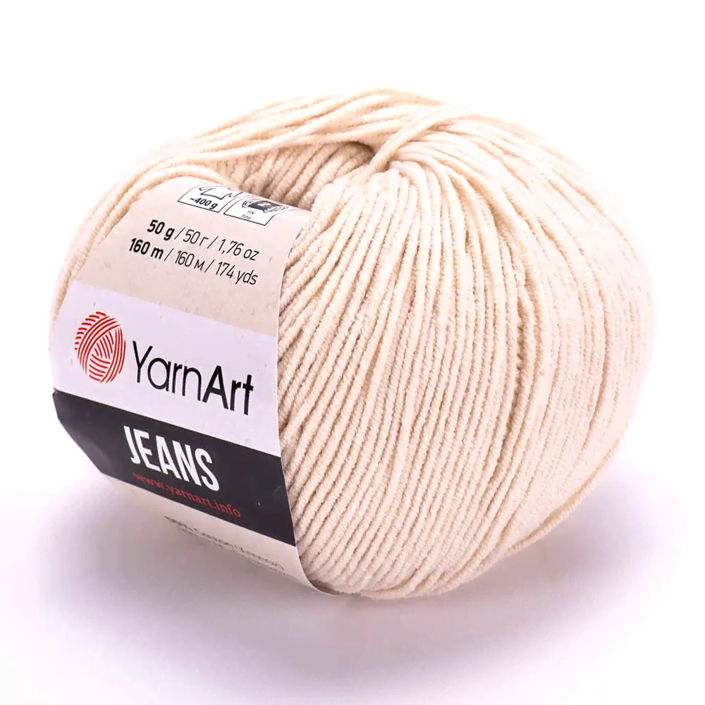 Пряжа Ярнарт Джинс (YarnArt Jeans) 05 светло-бежевый